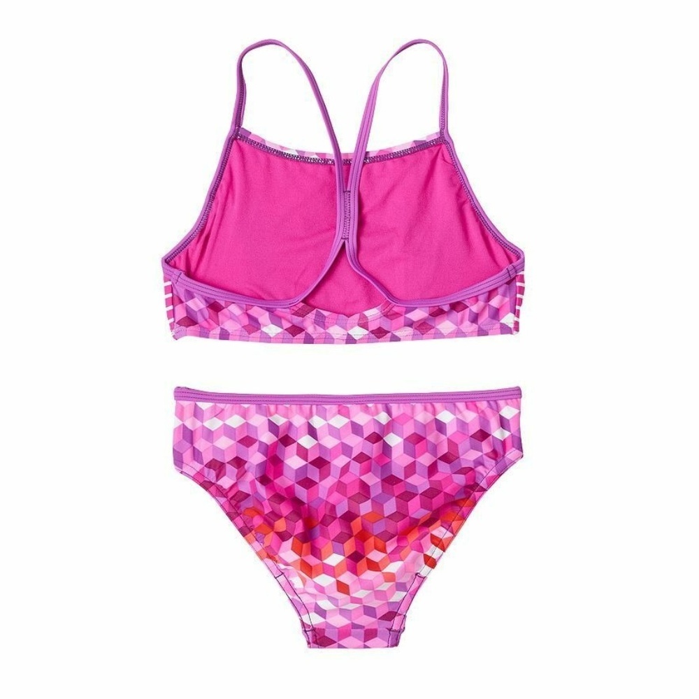 SPEEDO Girls Geometric Design Two Piece Swimsuit - Picture 2 of 2
